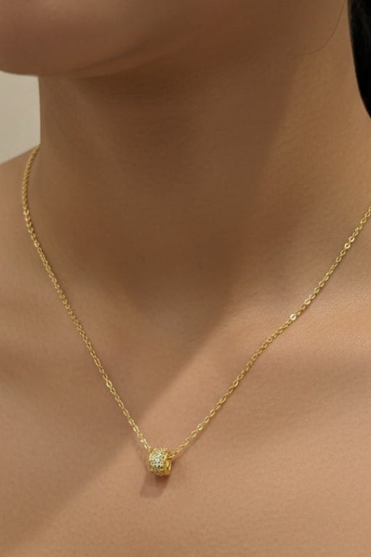 Elegant Gold Crystal Ball Pendant Necklace for Women